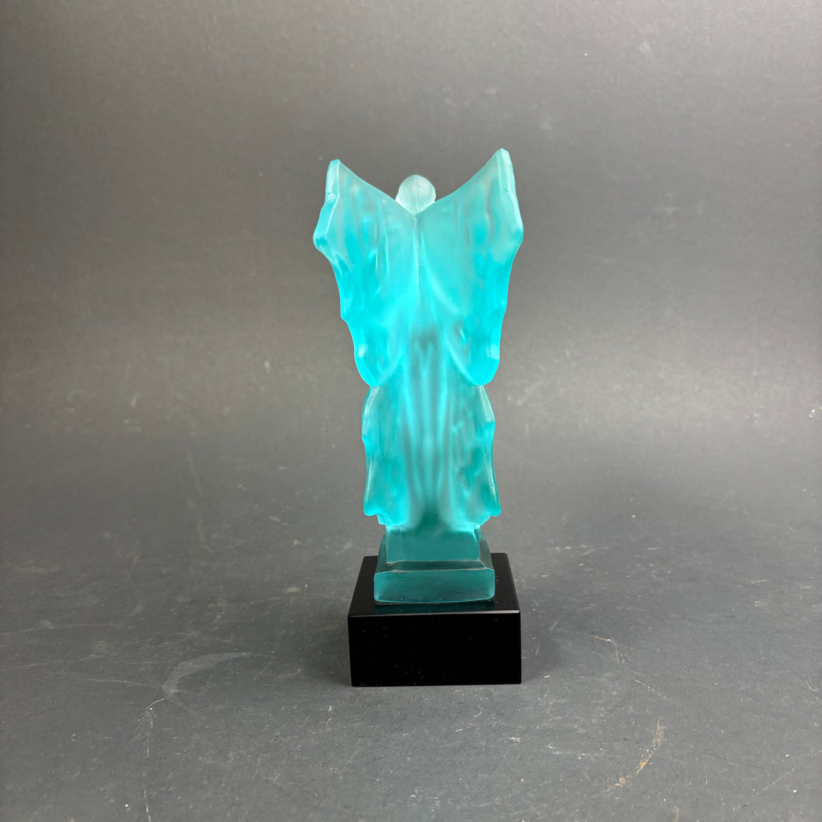 Spirit of Ecstasy Frosted Uranium Glass Sculpture