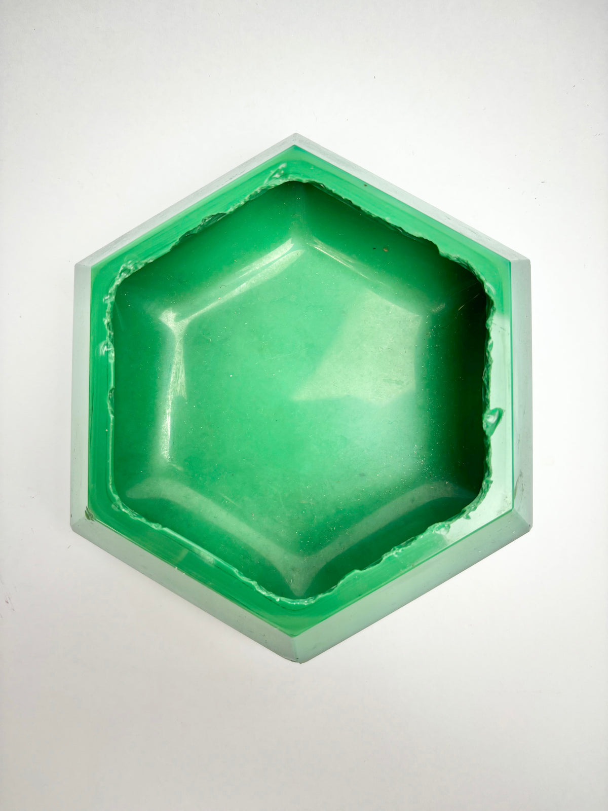 Art Deco Green Malachite Glass Dressing Table Set – Love Birds Lidded Box & Trays