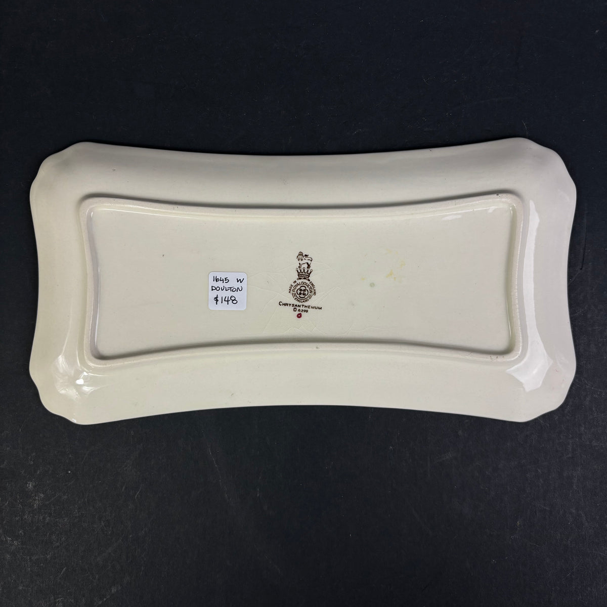 Royal Doulton "Chrysanthemum" D6290 Art Deco Sandwich Serving Plate – Hand Decorated