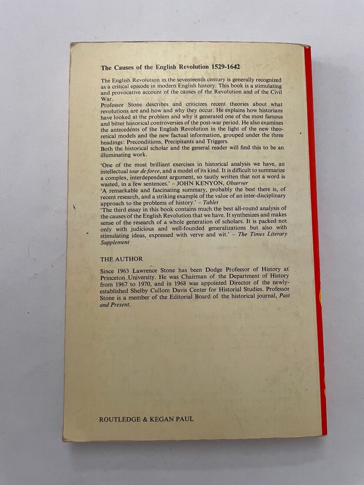 Lawrence Stone: The Causes of the English Revolution 1529-1642 paperback