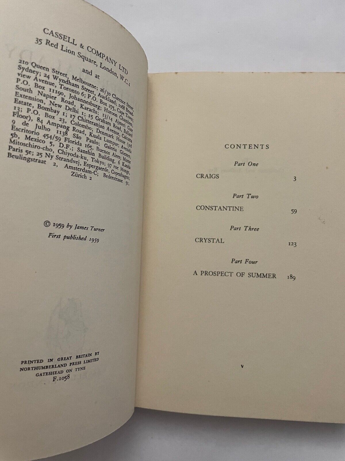 The Deeper Malady by James Turner (Hardcover, 1959) scarce 1st edition