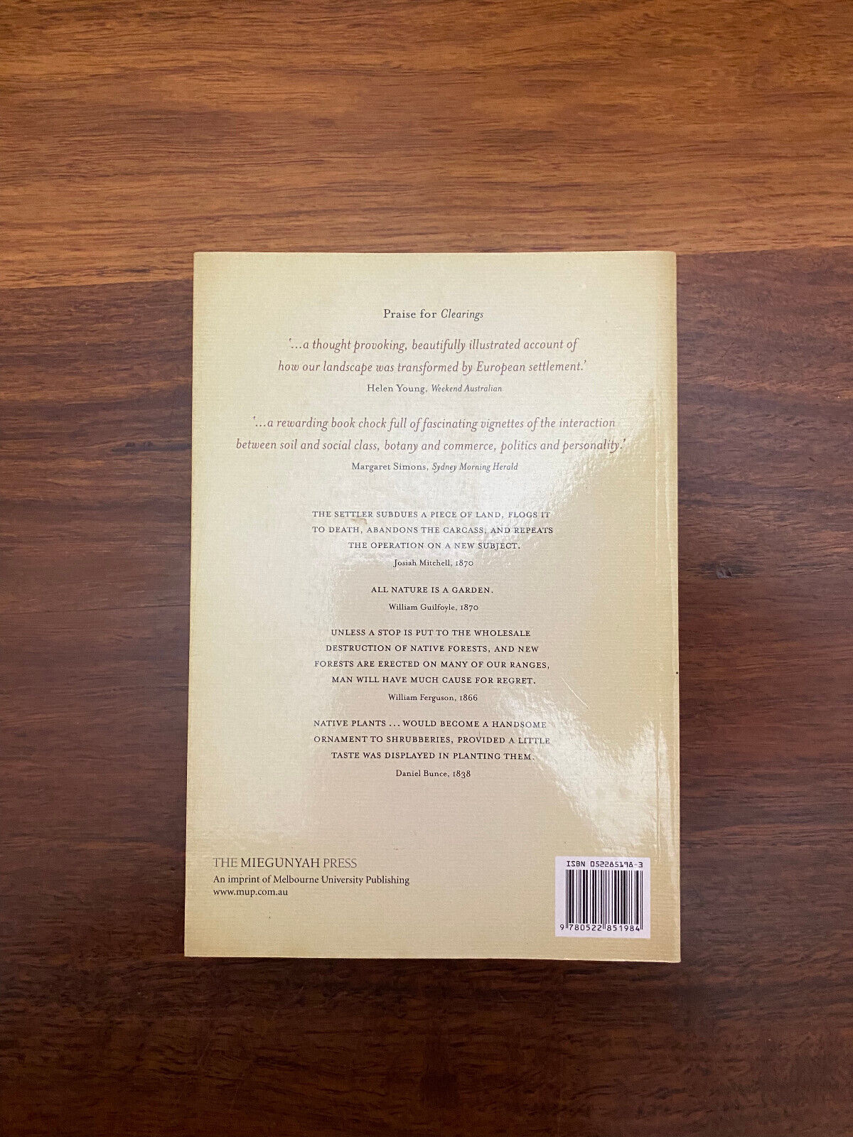 Clearings: Six Colonial Gardener's and Their Landscapes by Paul Fox