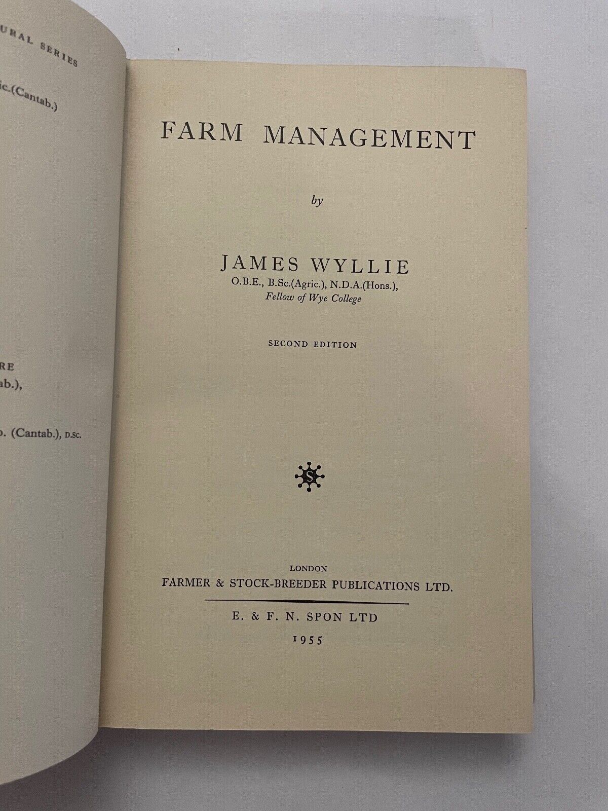 Farm Management by James Wyllie (1953-1st) Vintage Farming, Farm, Agriculture HB