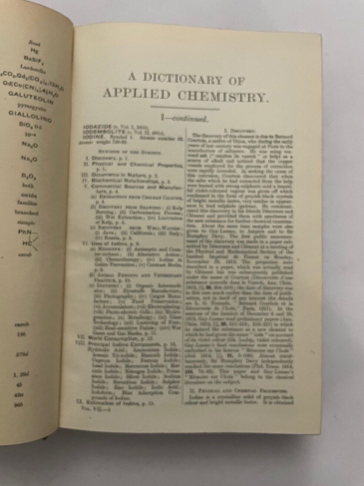 Thorpe's Dictionary of Applied Chemistry Vol VII