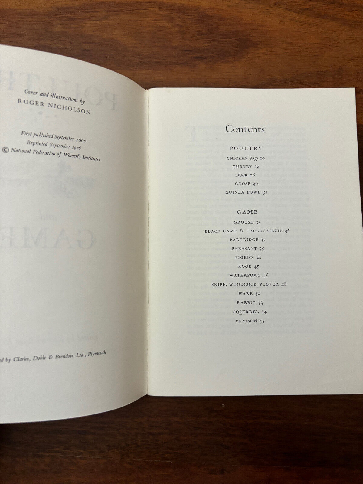 The Women’s Institute Poultry And Game Recipe Book Rachel Ryan 1976 PB