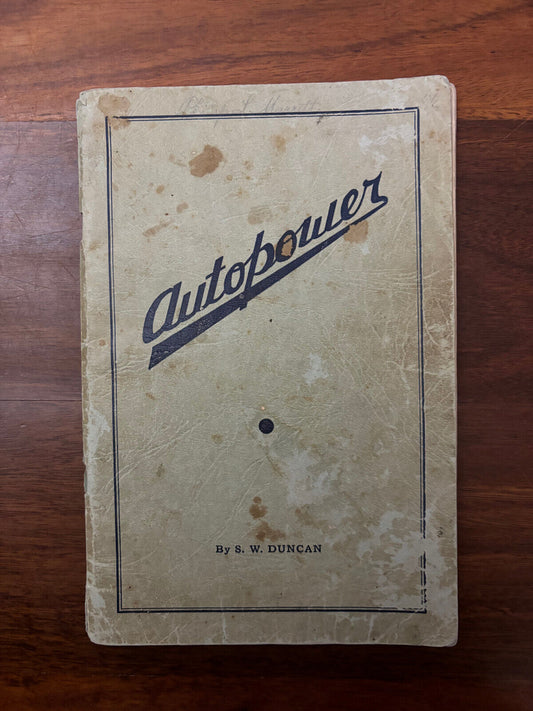 Autopower Vintage Guide/Book by S.W. Duncan (Softcover, 1937)