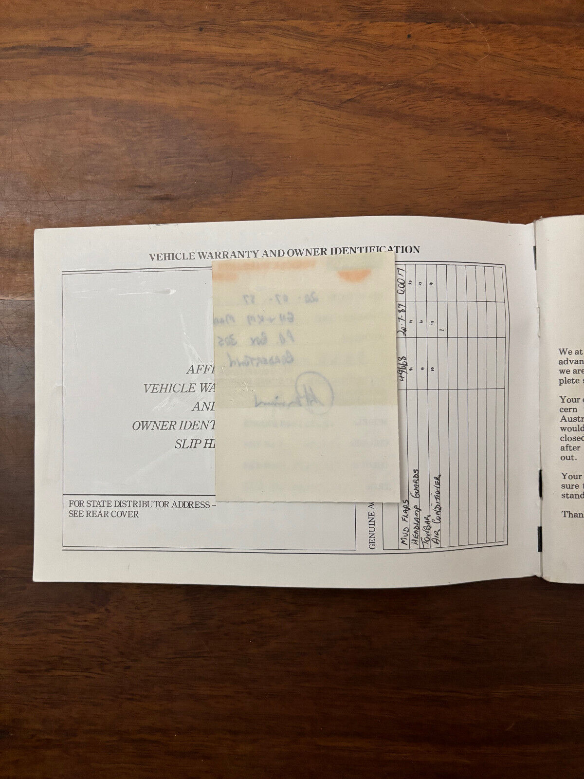 GENUINE NISSAN PINTARA R31 SERIES OWNERS HANDBOOK MANUAL