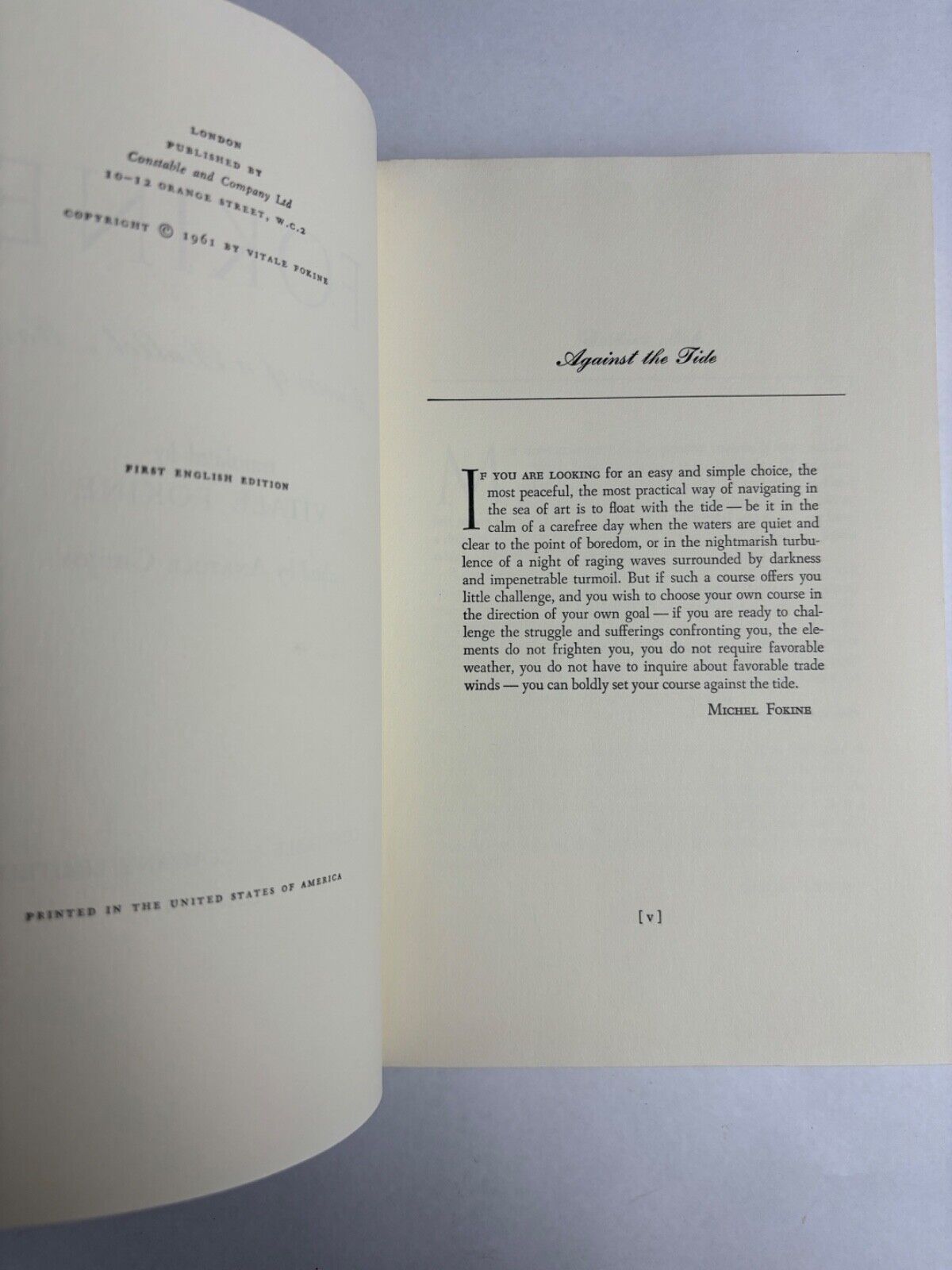 Fokine: Memoirs of a Ballet Master by Anatole Chujoy  (Hardback 1961)