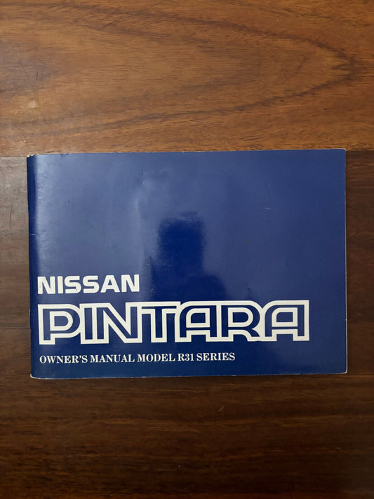 GENUINE NISSAN PINTARA R31 SERIES OWNERS HANDBOOK MANUAL