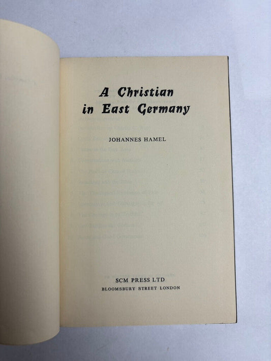A Christian in East Germany by Johannes Hamel (Hardcover, 1961)