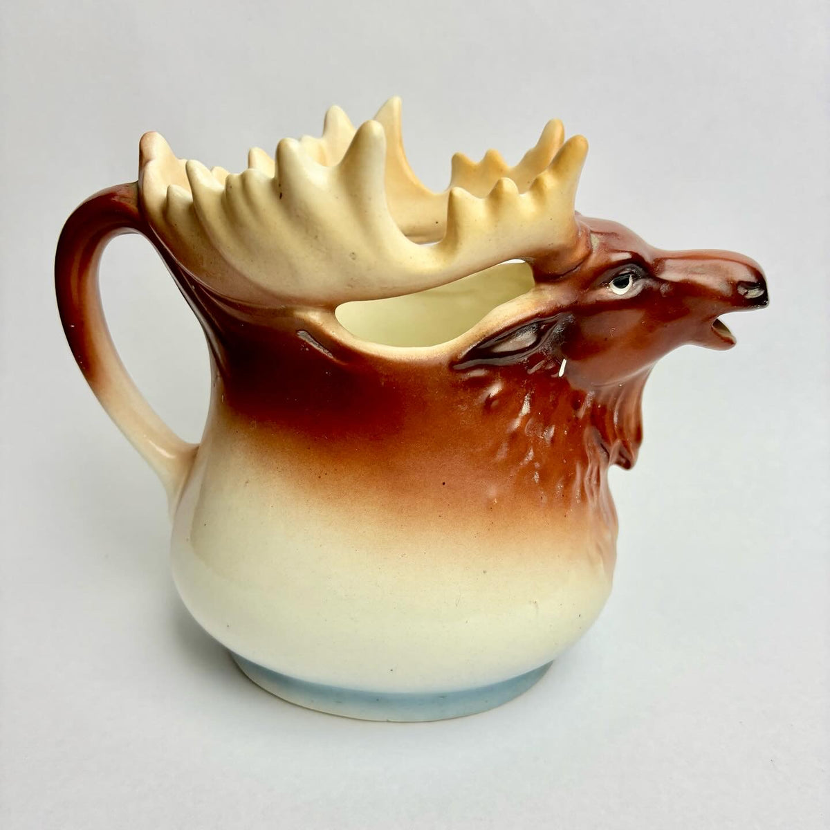 Vintage Czech Moose Head Jug / Pitcher – Figural Hunting Lodge – c.1920s