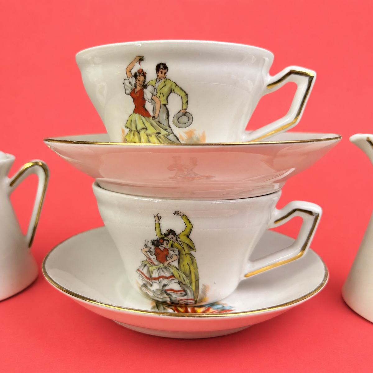 Vintage Spanish Flamenco Tea Set – 6 Piece