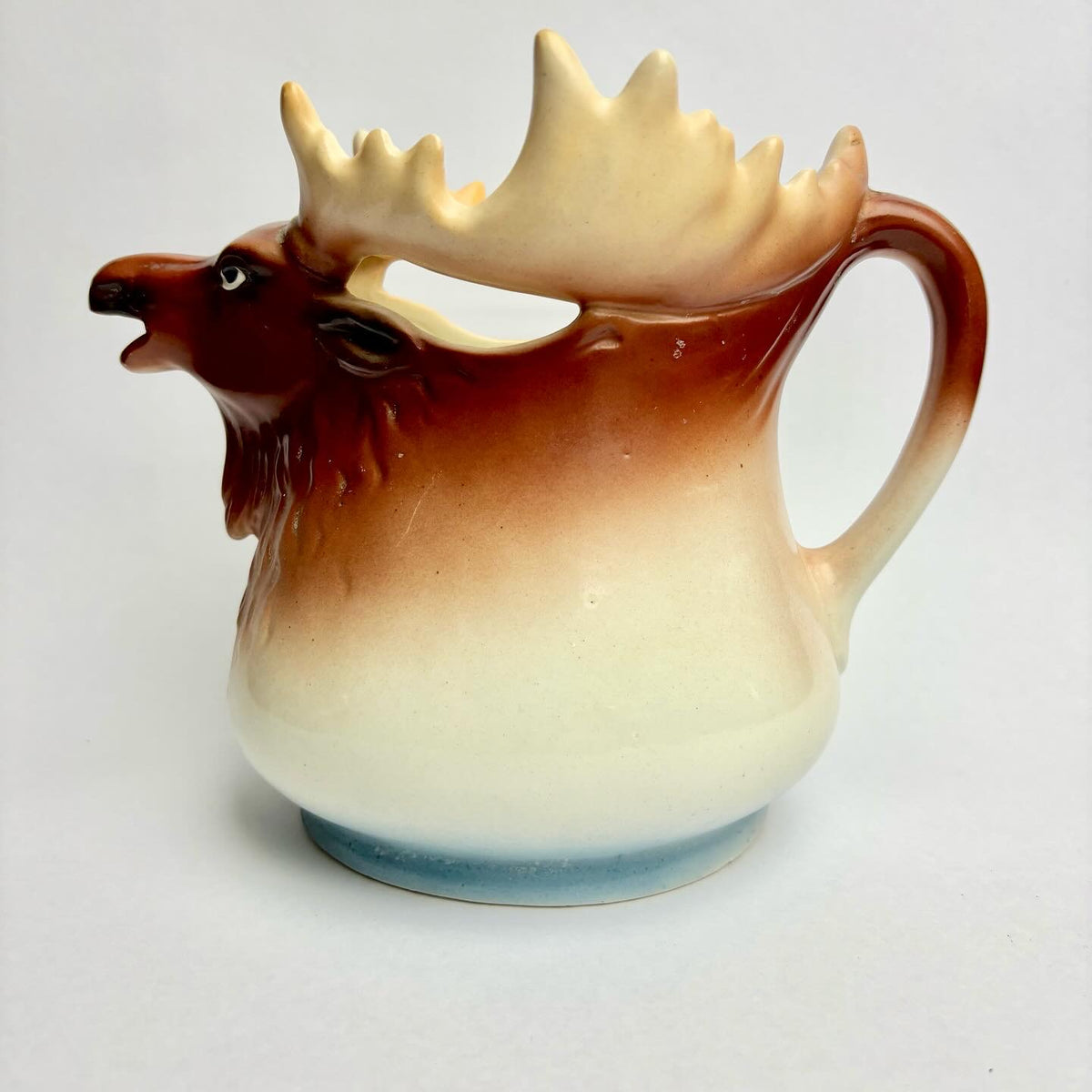 Vintage Czech Moose Head Jug / Pitcher – Figural Hunting Lodge – c.1920s