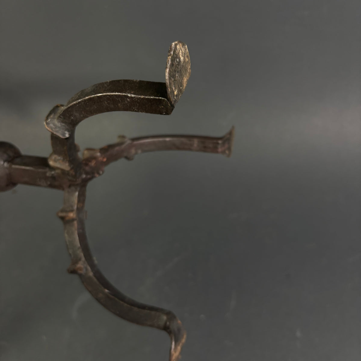 Antique Hand-Forged Wrought Iron Pricket Candlesticks c.1800–1850 | Pair | 59cm