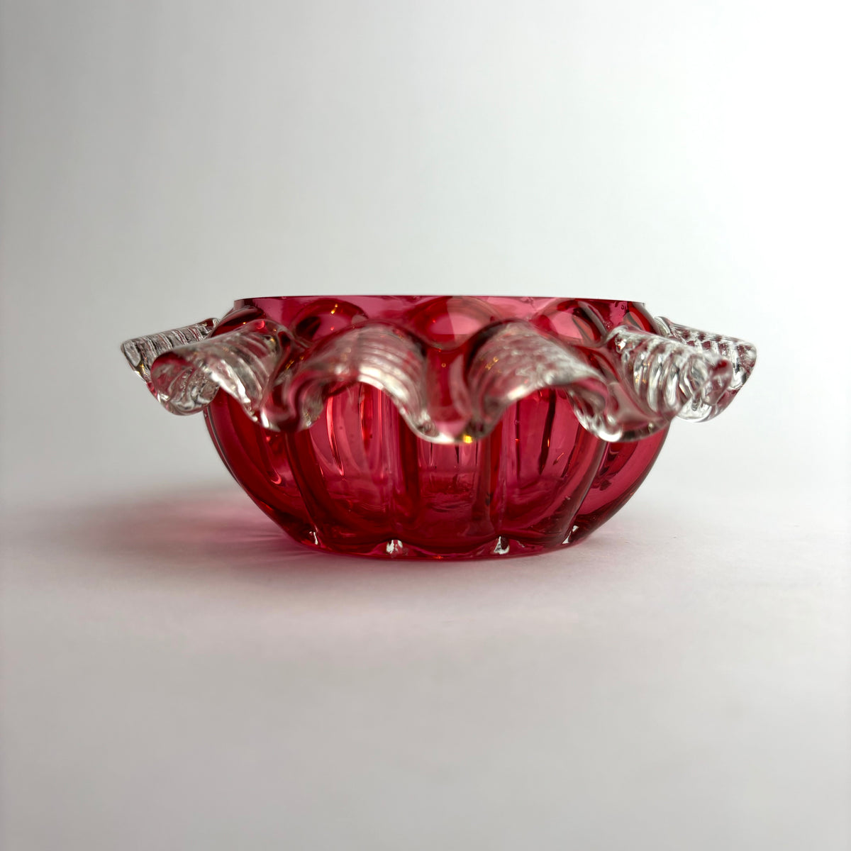 Victorian Cranberry Glass Finger Bowl / Salt c. 1880–1900