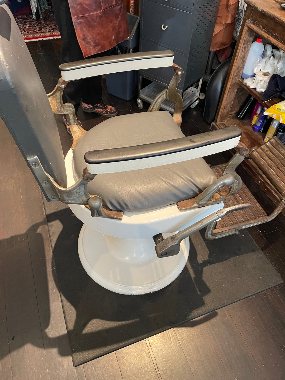 Pair of Vintage Raynor Hydraulic Barber Chairs – Fully Refurbished