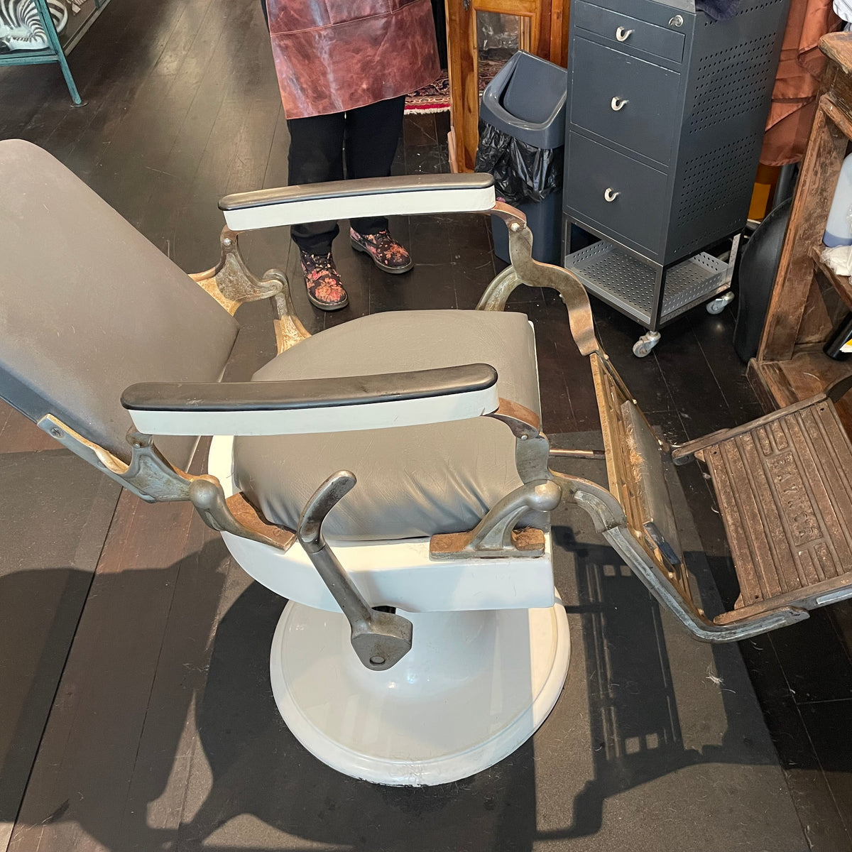 Pair of Vintage Raynor Hydraulic Barber Chairs – Fully Refurbished
