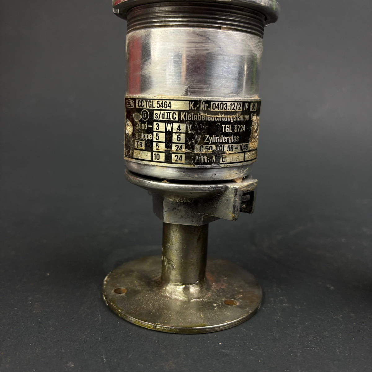 Pair of German Explosion-Proof Industrial Inspection Lights c.1960s–1980s
