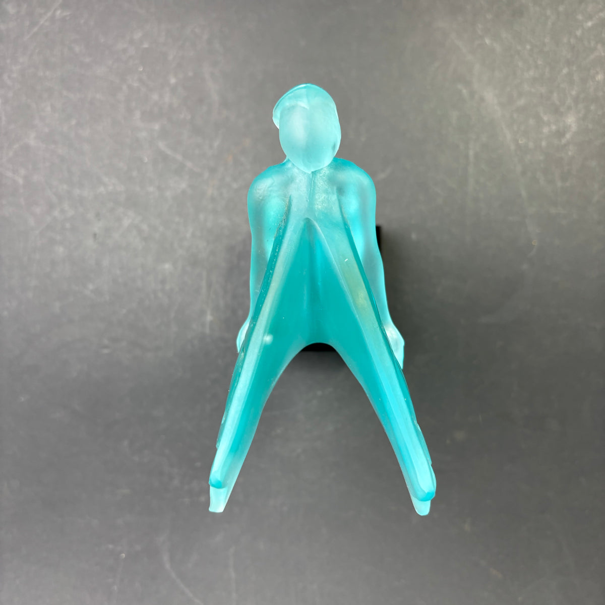 Spirit of Ecstasy Frosted Uranium Glass Sculpture