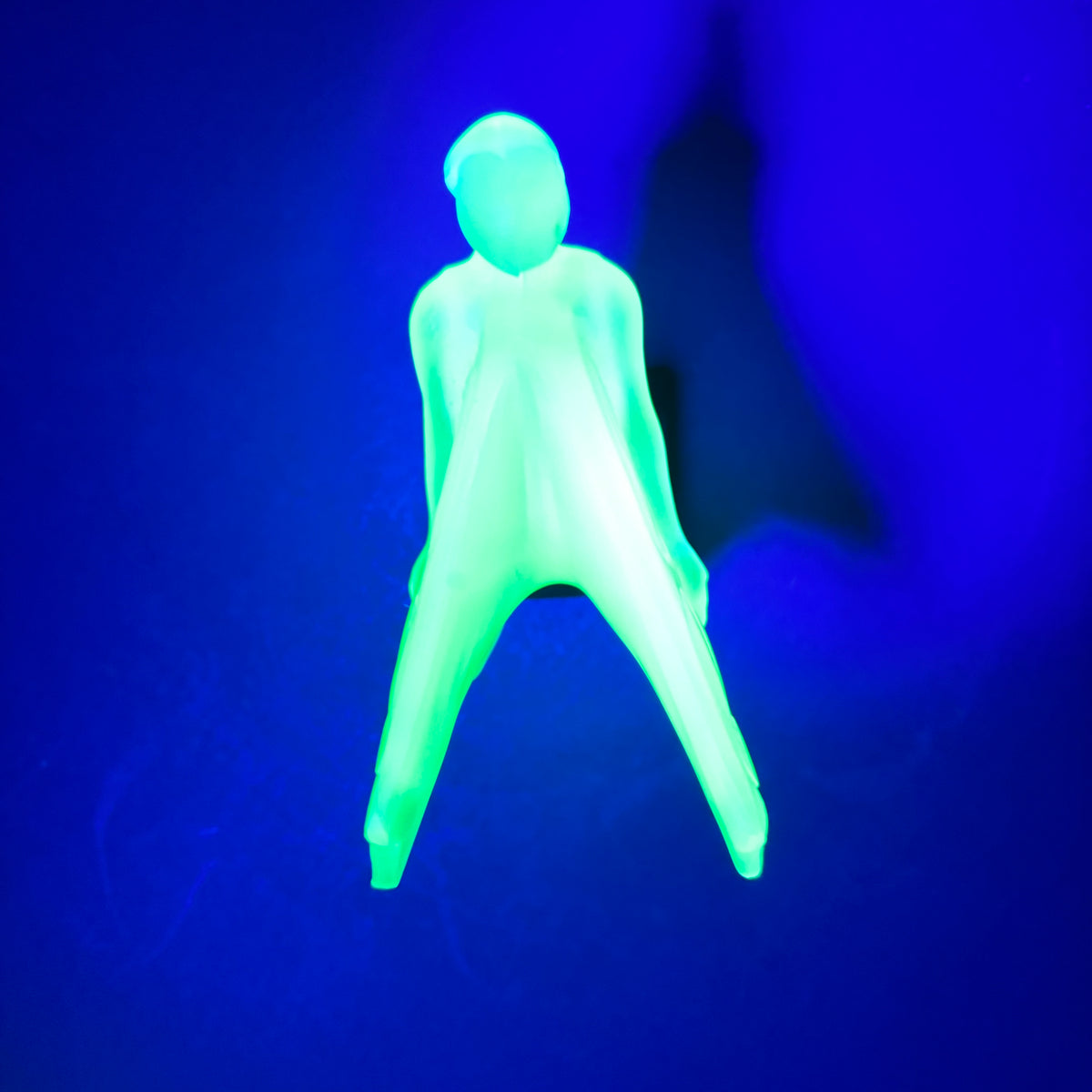 Spirit of Ecstasy Frosted Uranium Glass Sculpture