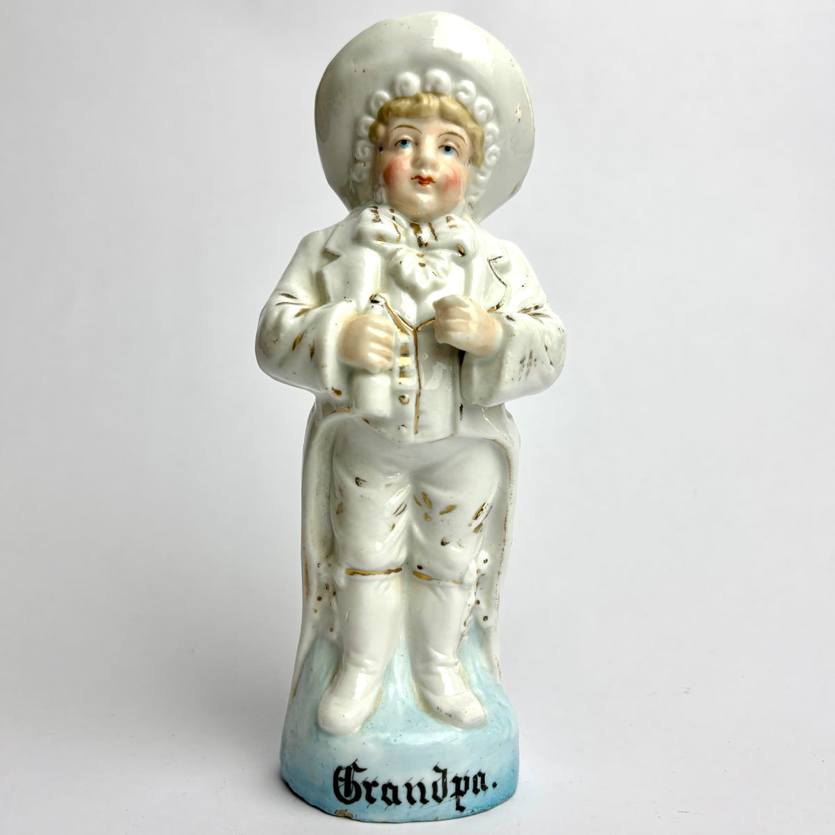 Victorian “Grandpa” Staffordshire Fairing Spill Vase England, circa 1870–1890