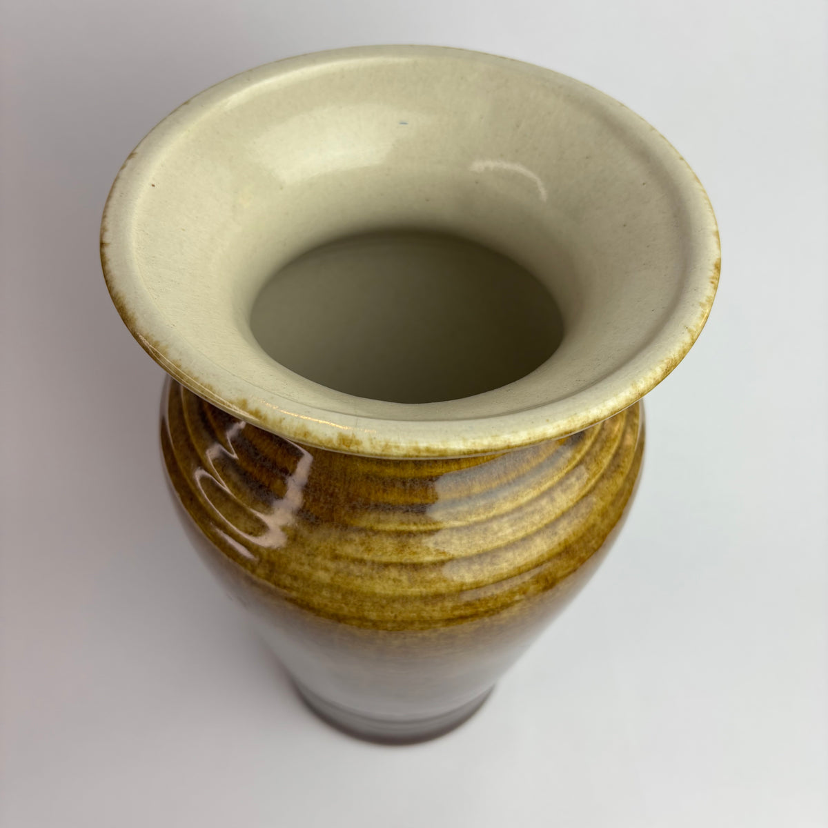 Höf Pottery Vase – 28cm – Olive & Brown Glaze – Western Australia Studio Ceramic