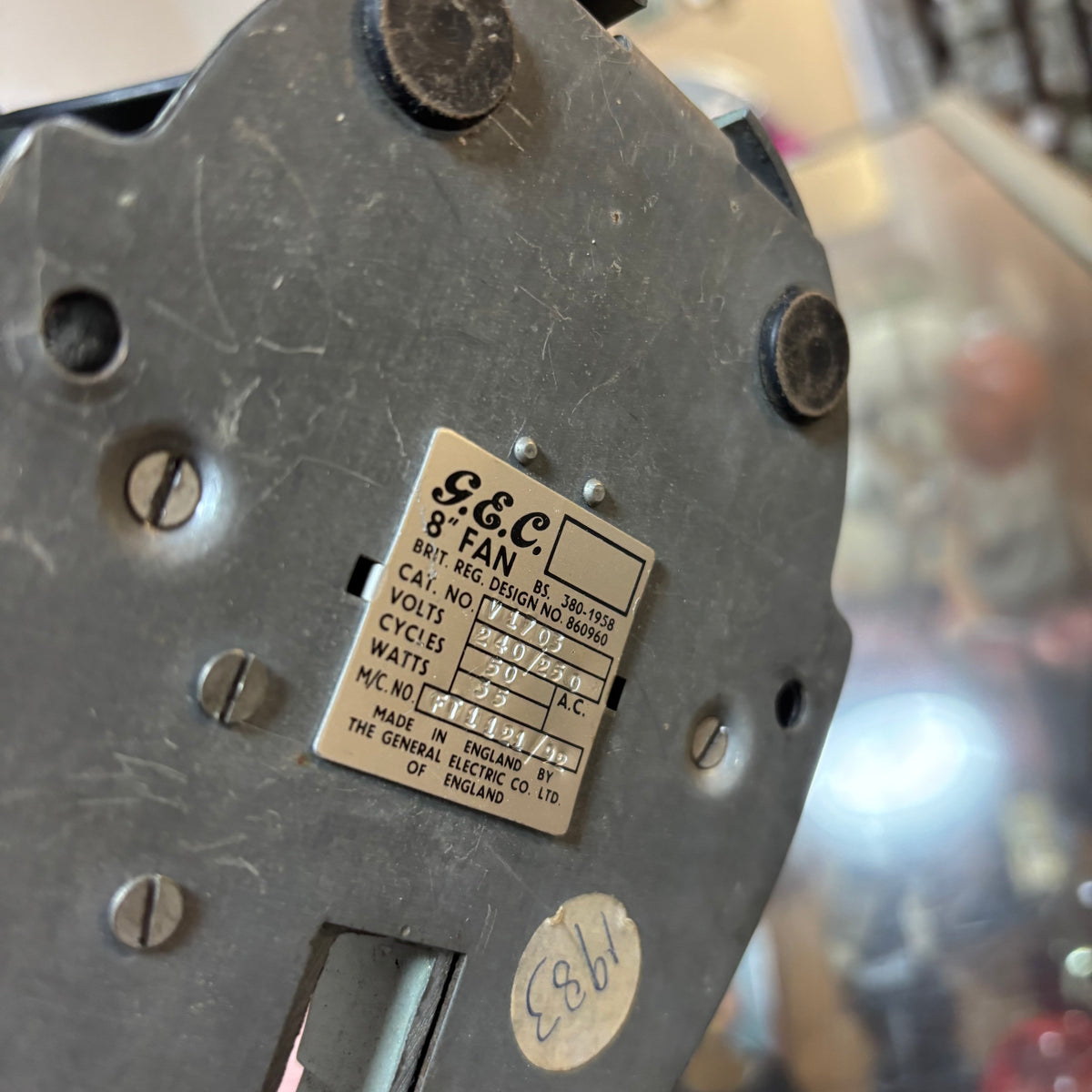 Vintage Space Age GEC 8-Inch Electric Desk Fan – Made in England c1960