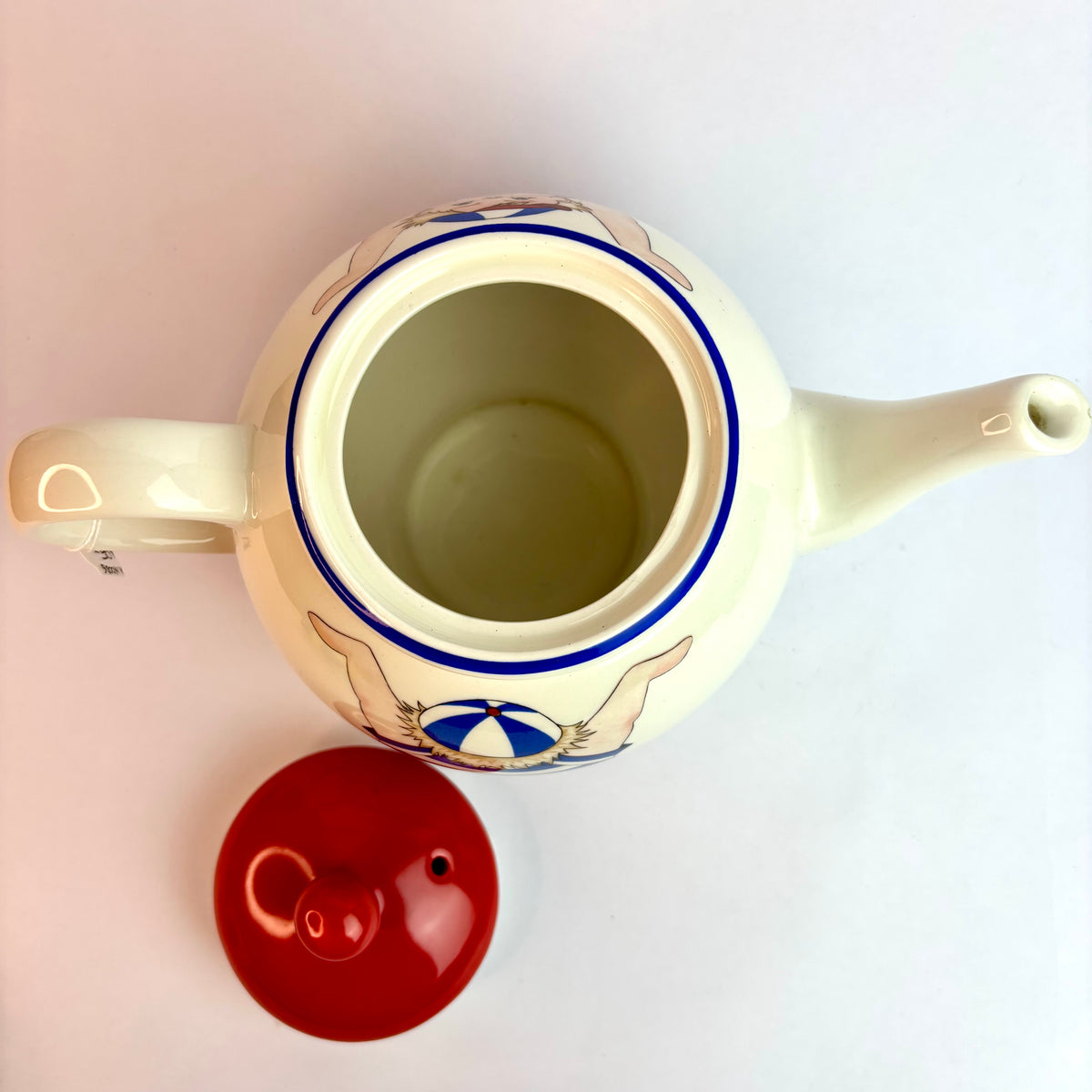 Arthur Wood “Fat Boy” Teapot with Red Lid – Made in England