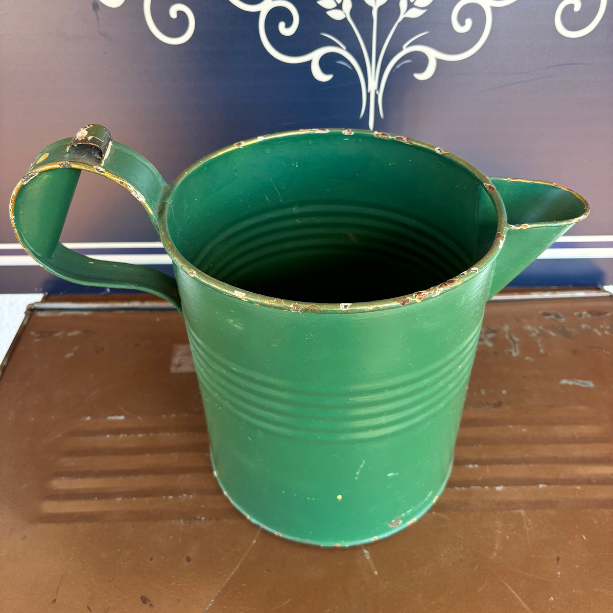Vintage Vitromant Enamel Wash Stand with Hand-Painted Buckets & Basin | Australian Bush Motif