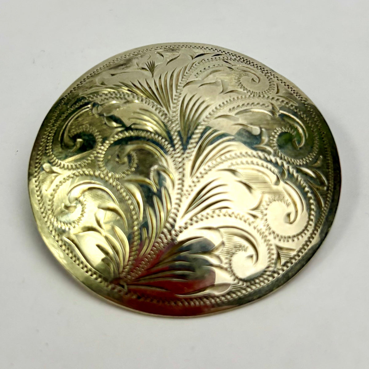 Vintage Australian Scandia Sterling Silver Hand-Engraved Brooch 12.48g