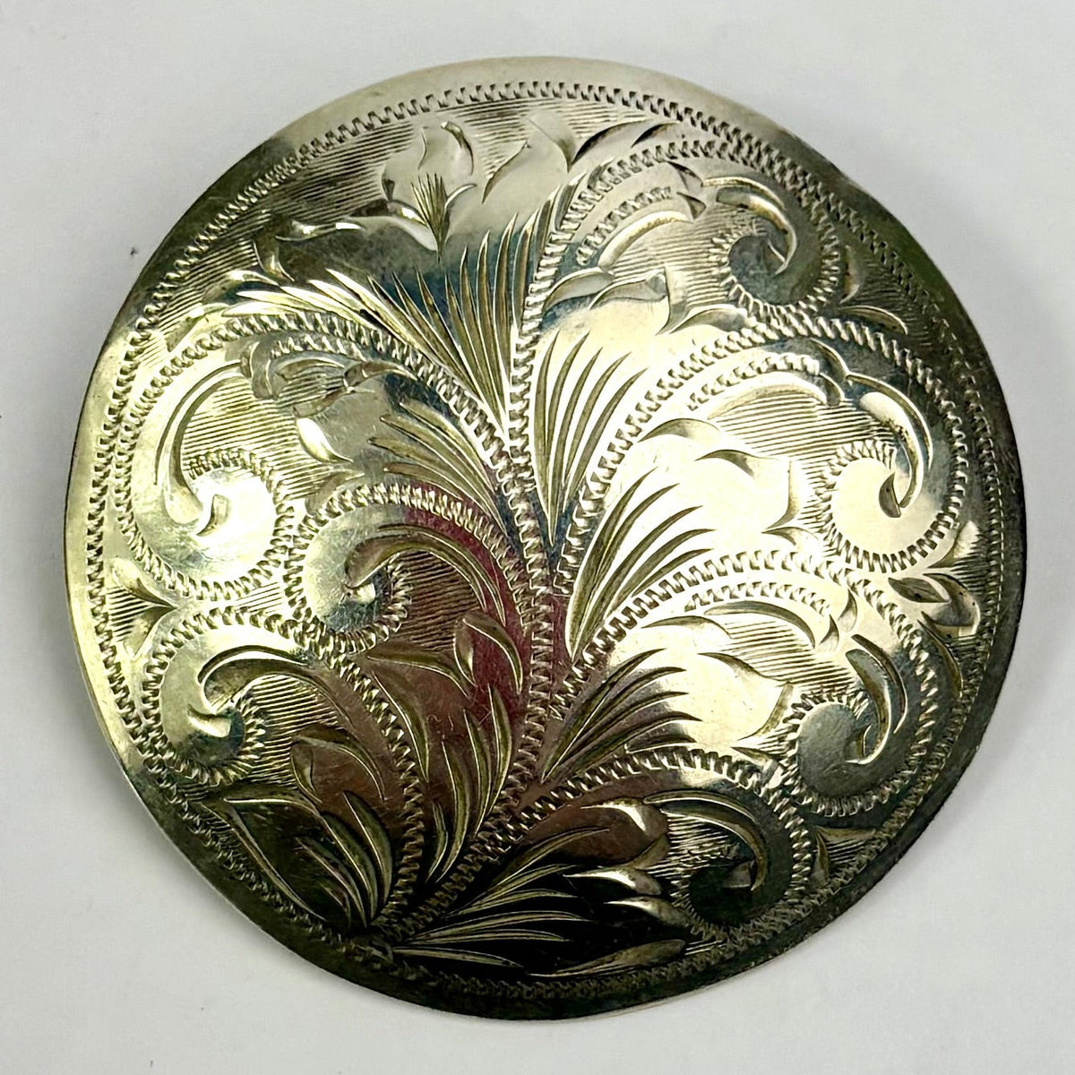 Vintage Australian Scandia Sterling Silver Hand-Engraved Brooch 12.48g