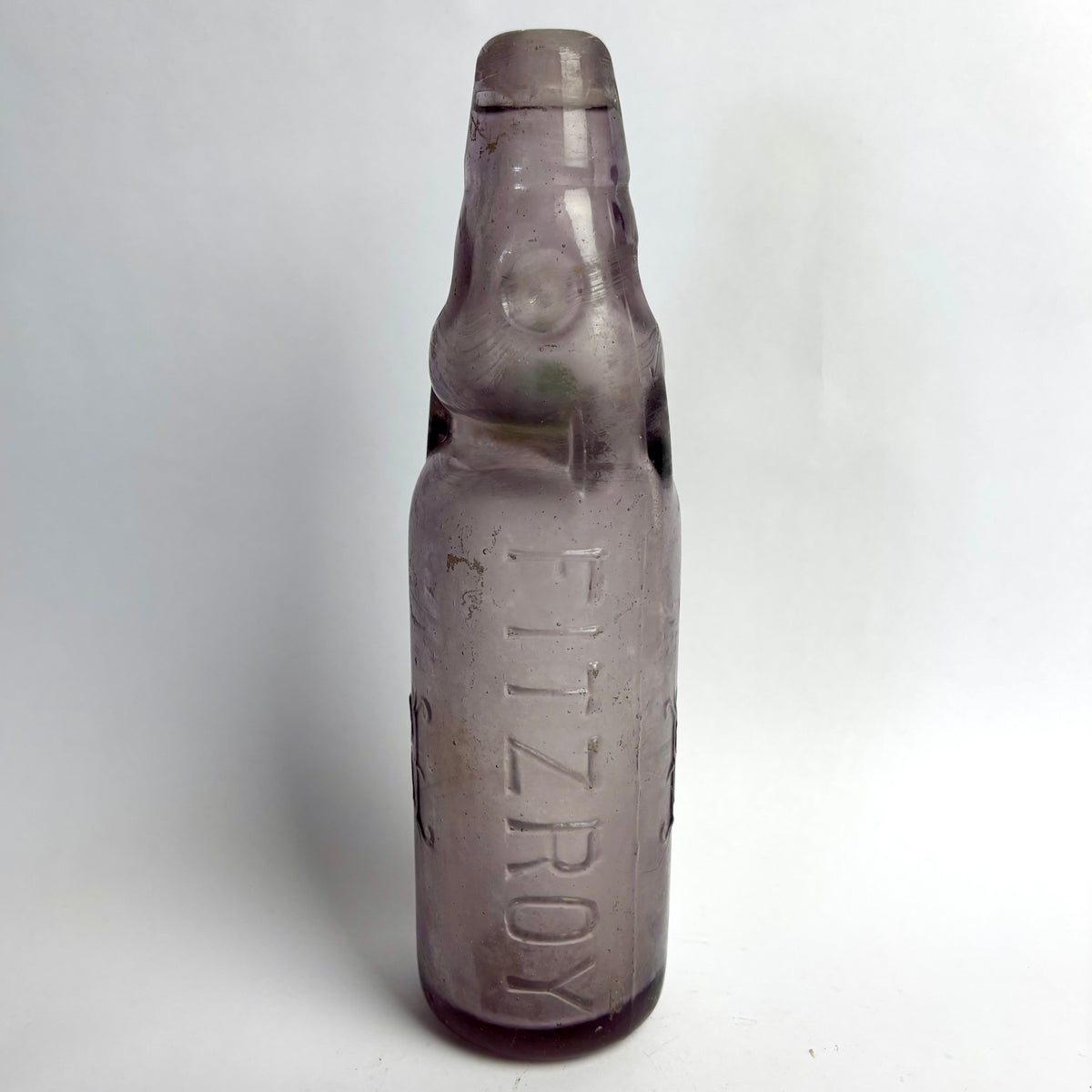 R. Harrison Fitzroy Crown Seal Bottle – Amethyst Glass – RH Monogram – Victoria c1900