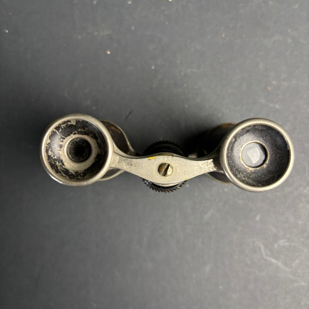Antique Opera Glasses with Compass – Brass & Leather