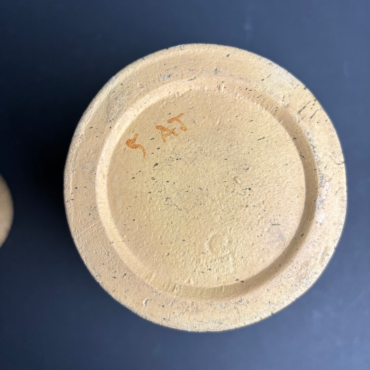 Pair Vintage English Pottery Vases – Mid Century Maple Leaf