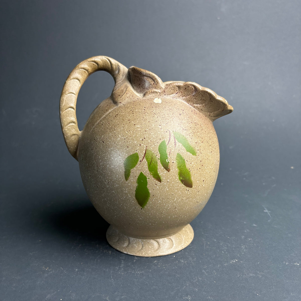 Vintage English Pottery Jug – Hand Painted Sunflower – Cottage Style Vase