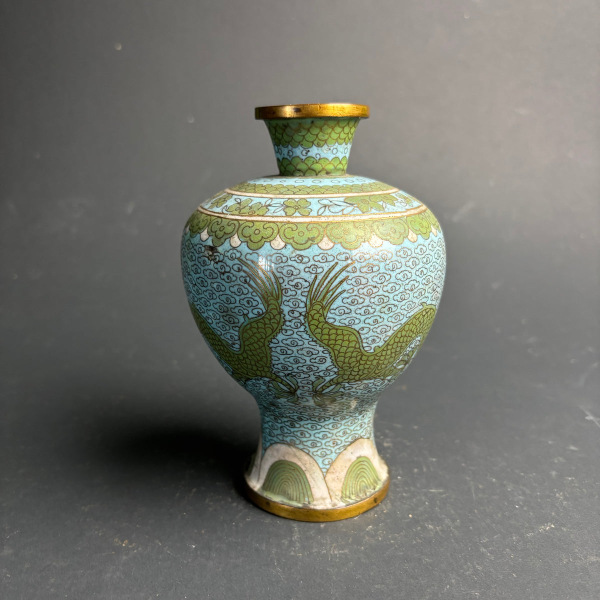 Chinese Cloisonné Vase – Dragon Motif