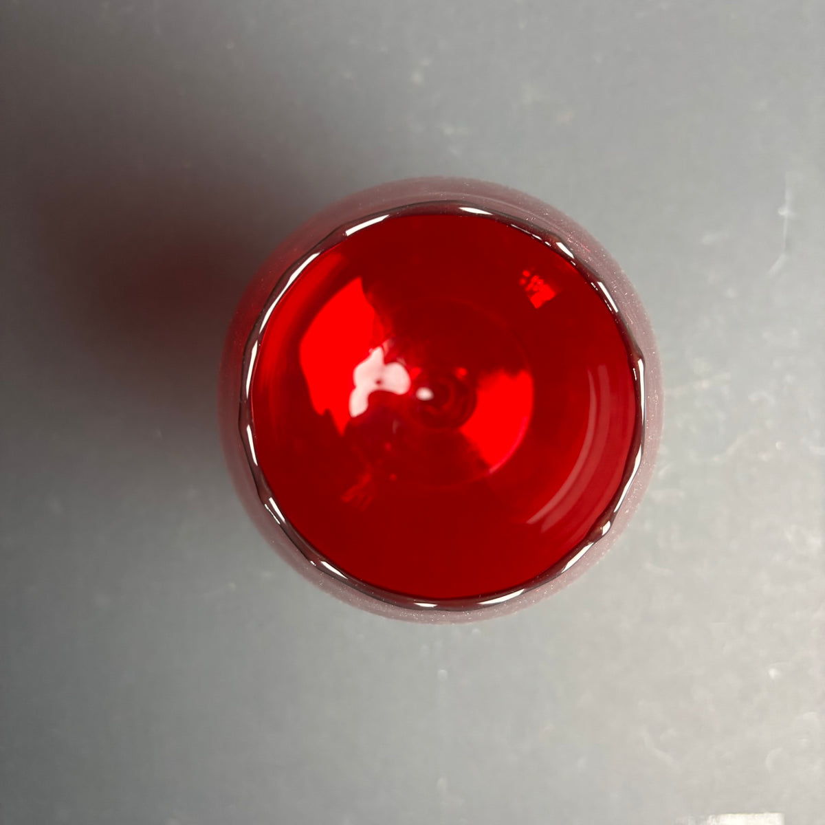 Large Ruby Glass Brandy Balloon Goblet