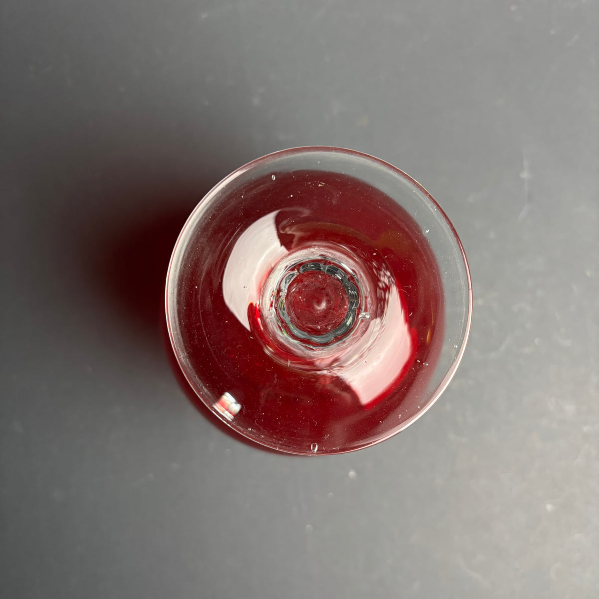 Large Ruby Glass Brandy Balloon Goblet