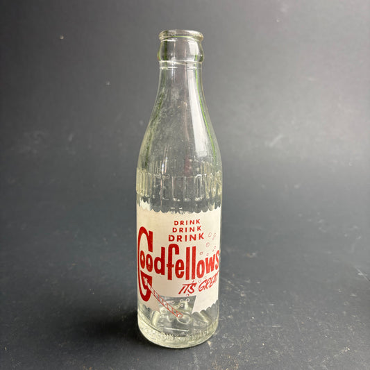 Goodfellows Soft Drink Bottle – Ballarat – Embossed Glass Soda Bottle Vintage Australia
