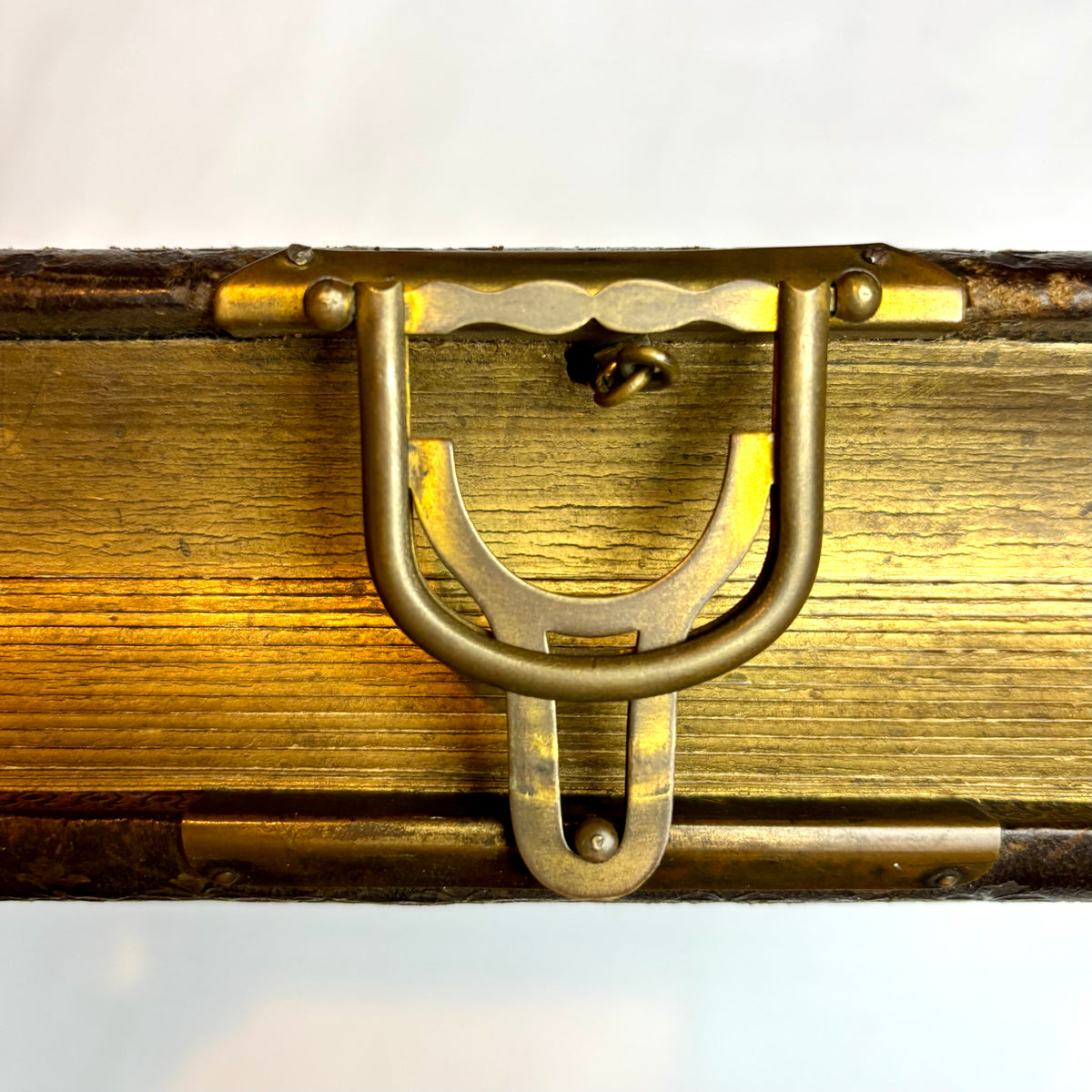 Antique Victorian Musical Photo Album c.1880 — Gilt Leather with Working Brass Clasp