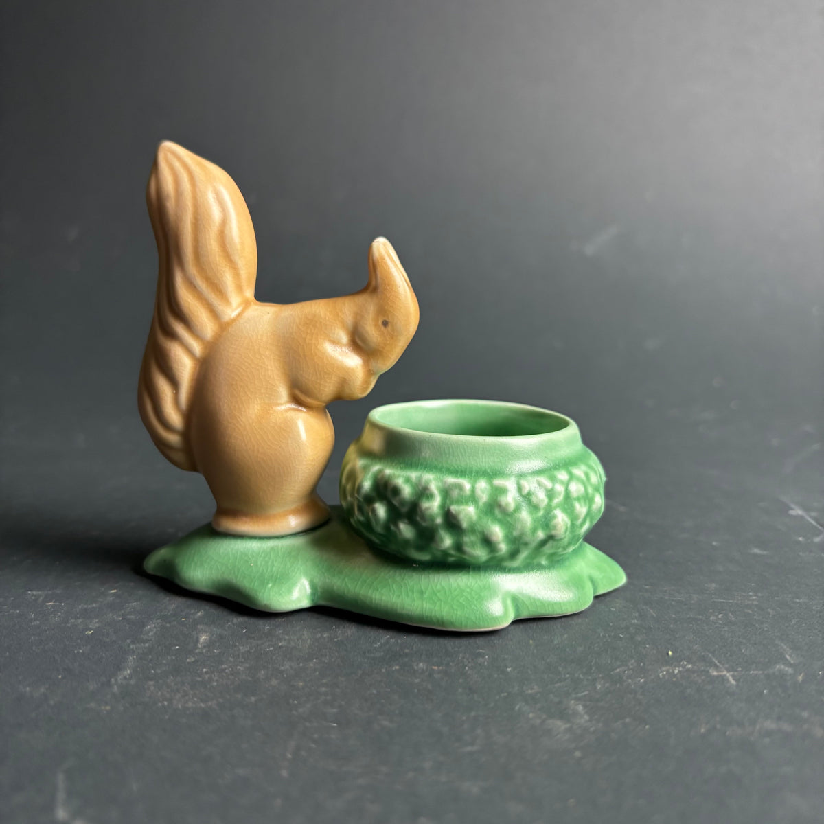 Sylvac England Squirrel Planter Vase Model 1494 Acorn Bowl