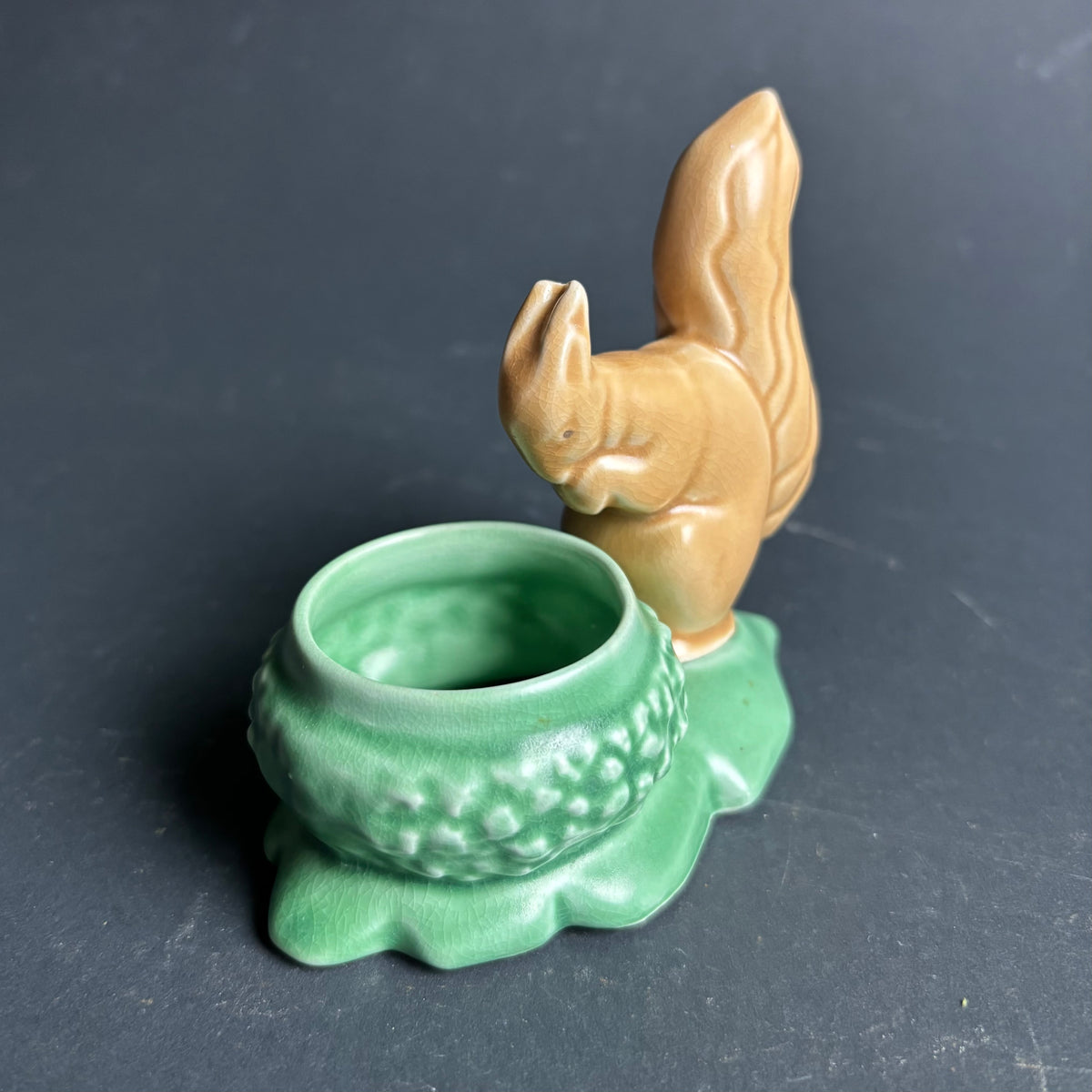 Sylvac England Squirrel Planter Vase Model 1494 Acorn Bowl