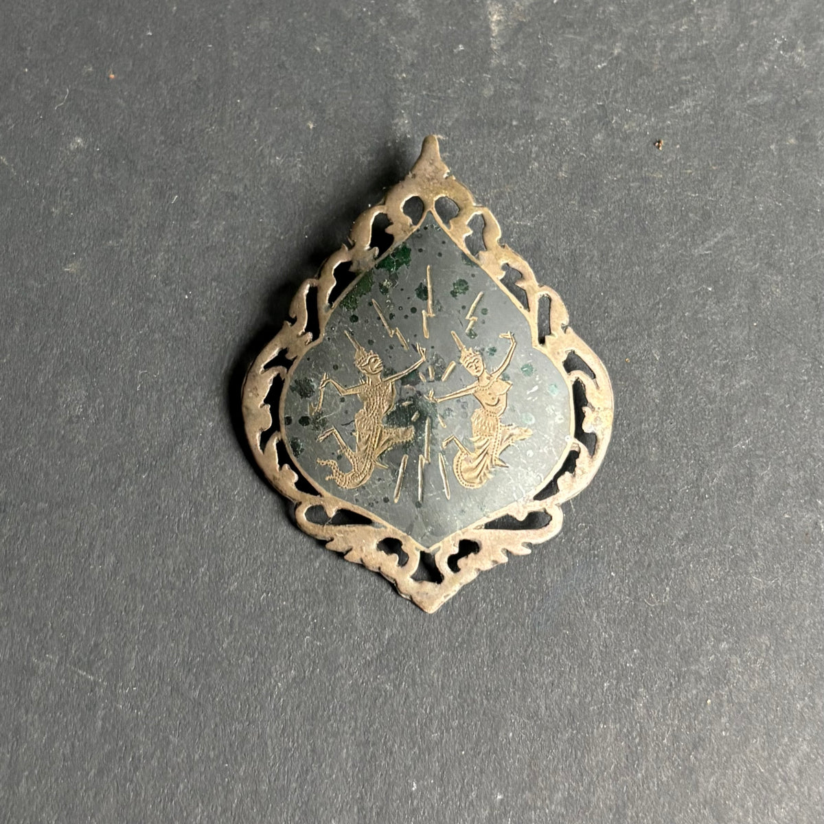 Art Deco Sterling Silver Brooch – Figural Design