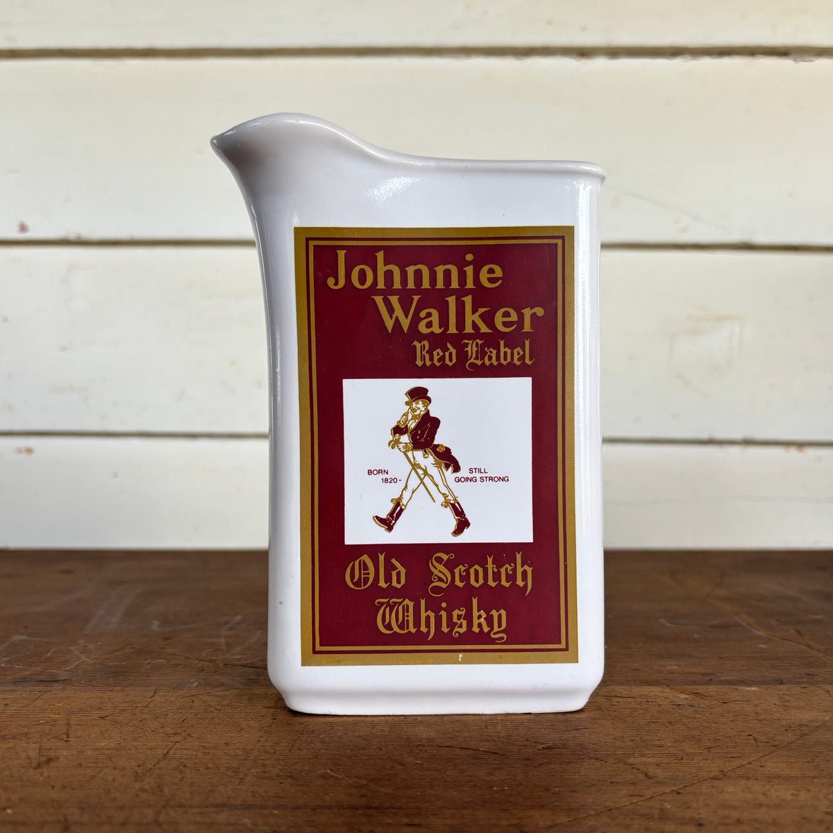 Vintage Johnnie Walker Red Label Ceramic Bar Jug (c.1970s–80s)