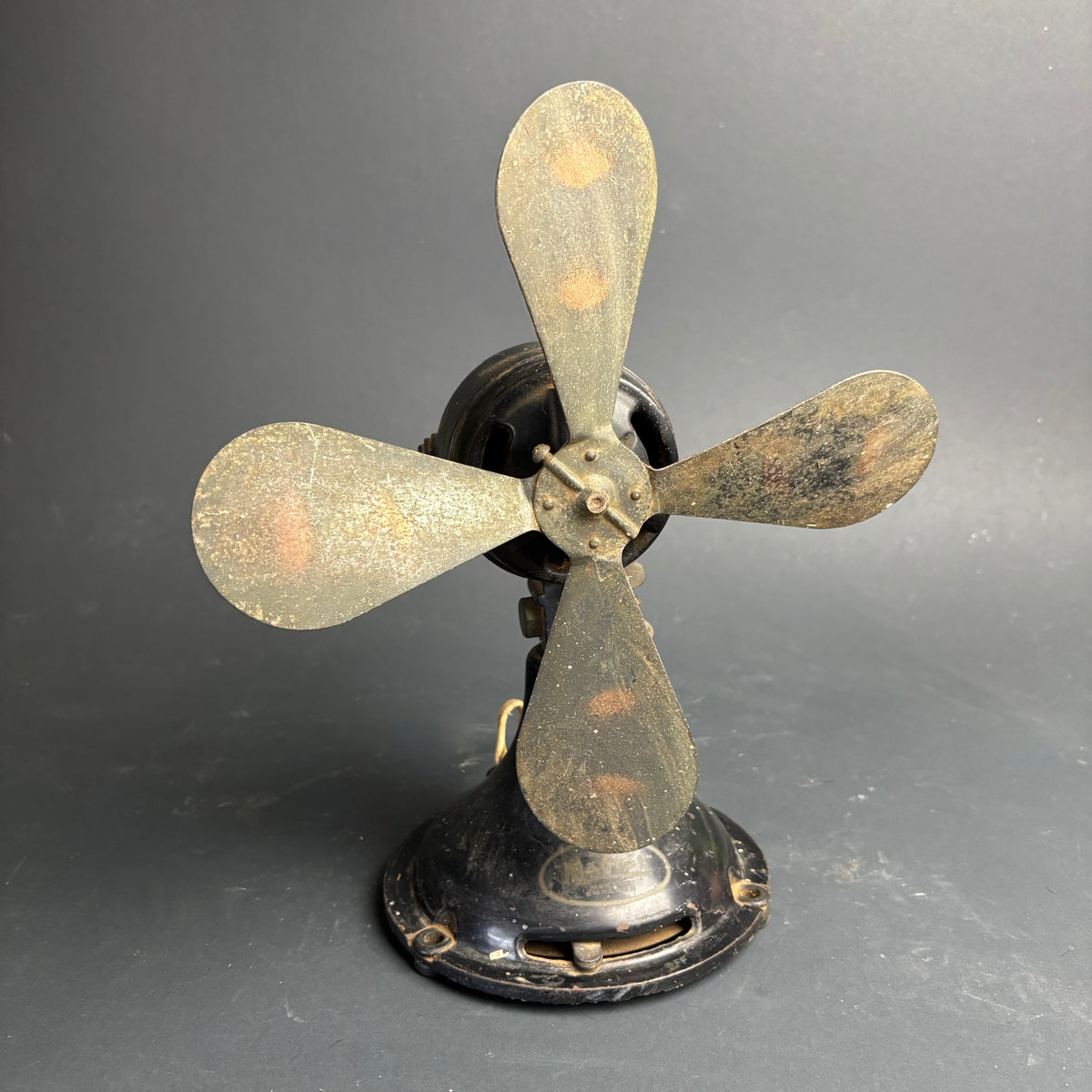 Vintage Magnet Fan General Electric Co Ltd England Brass Blade Desk Fan
