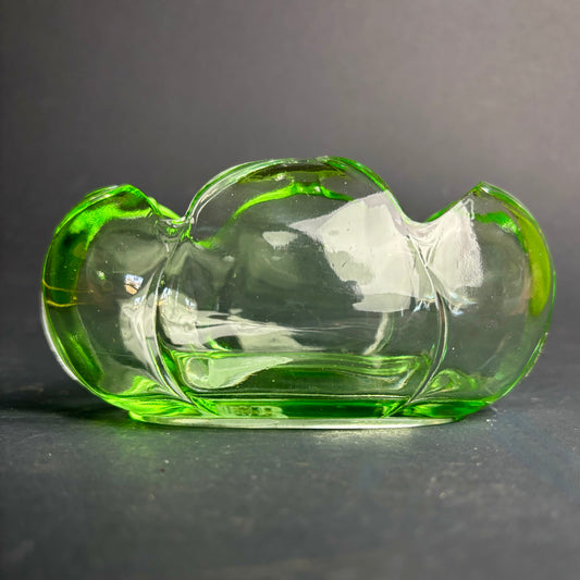 Bagley Green Glass Bowl – 4 Point Console Dish