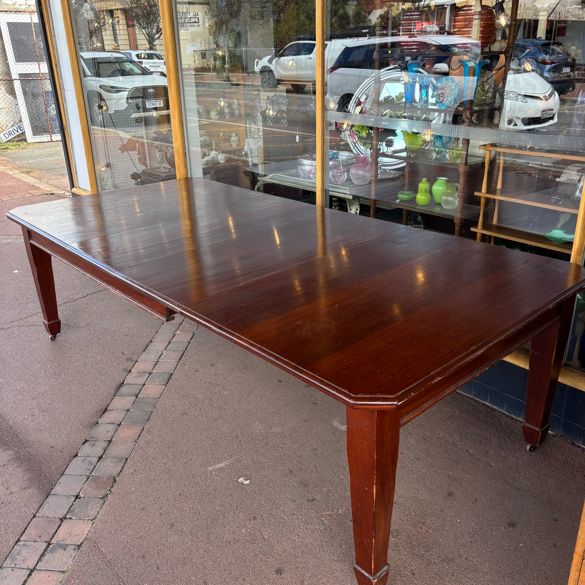 Antique Australian Cedar Crank Extension Dining Table