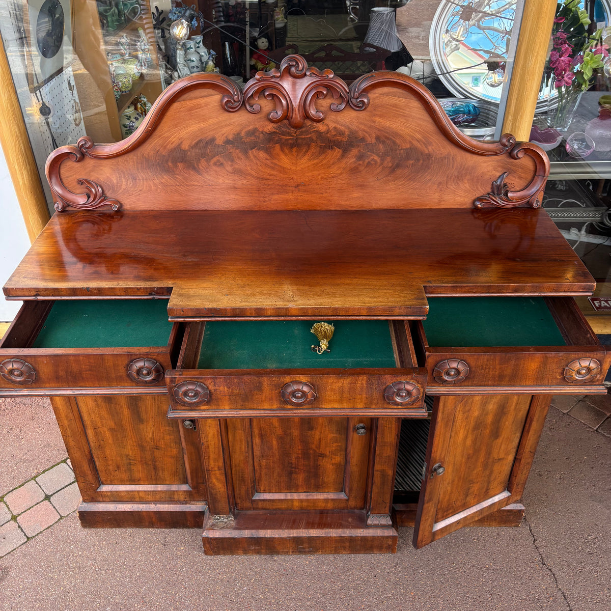 Victorian Mahogany Three-Door Chiffonier c.1870