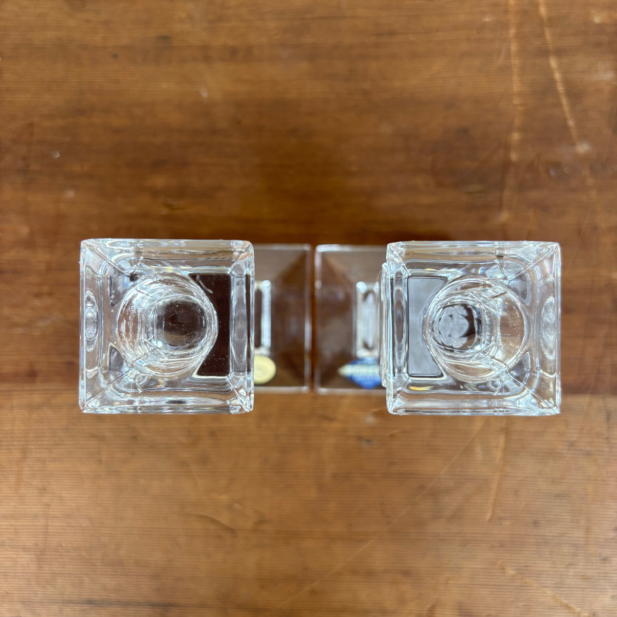 Pair of Bohemia Crystal Taper Candlesticks – Czech Republic, 24% Lead Crystal