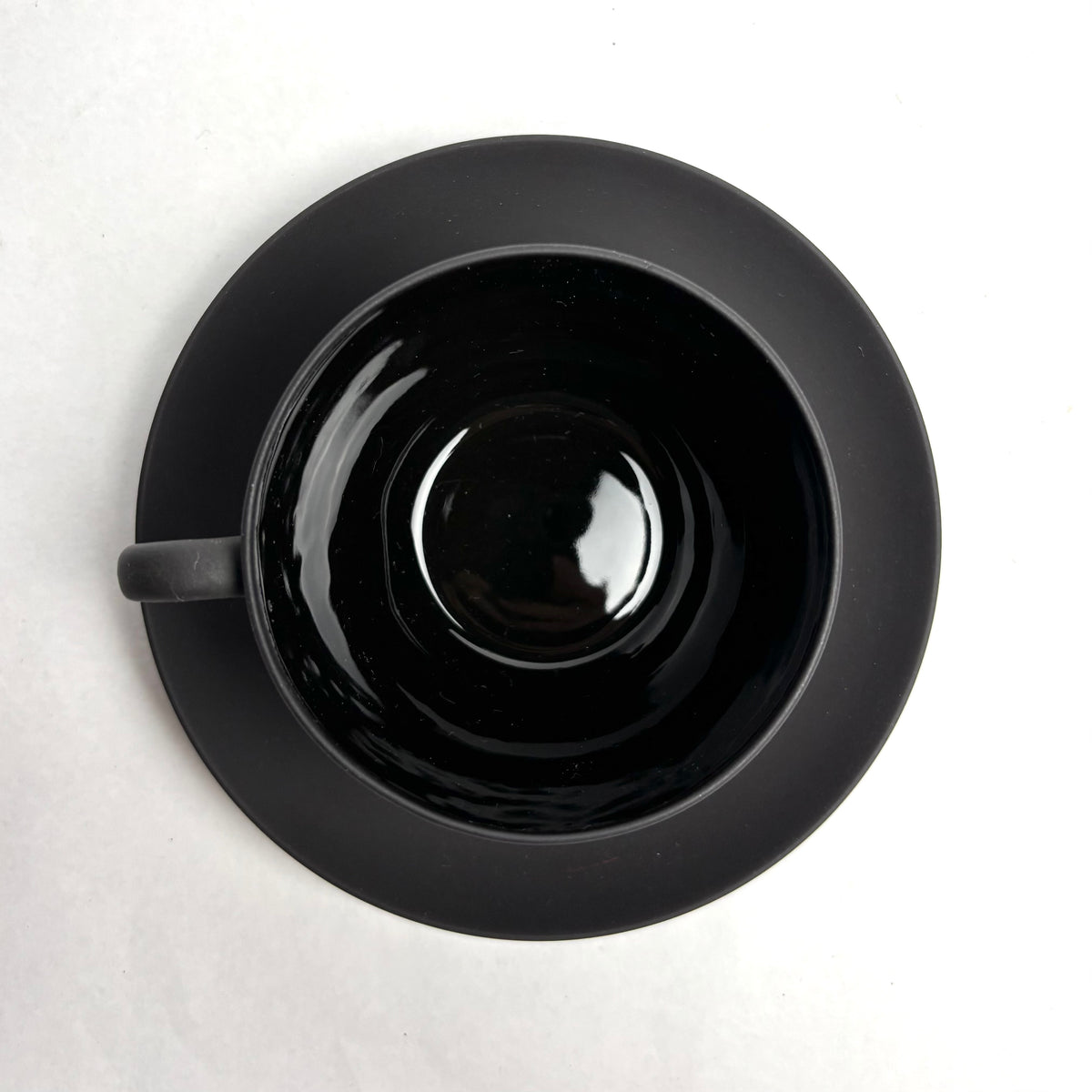Wedgwood Black Basalt Tea Set 6 Trios Teapot Creamer Sugar Plate